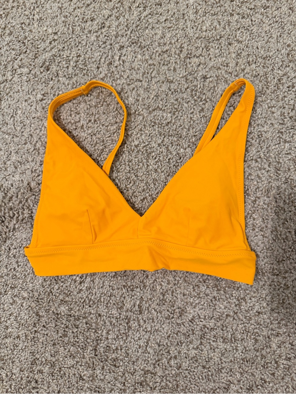 Vibrant orange Triangle bikini top